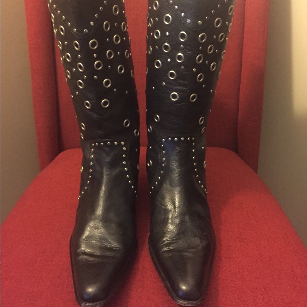 Joan& David leather moto boots🔥🔥